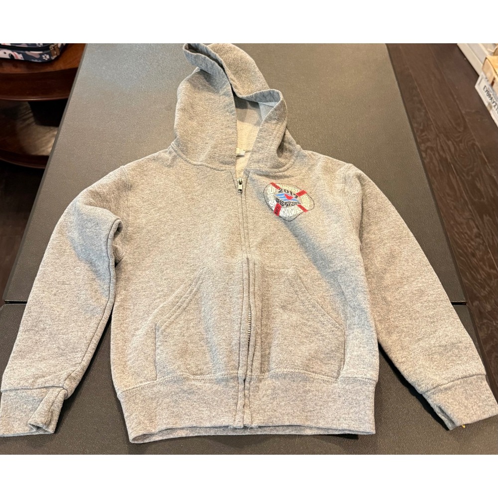 Disney‎ Kids Small Zip Hoodie Gray 2017 Cruise Line Mickey Mouse Graphic Fleece